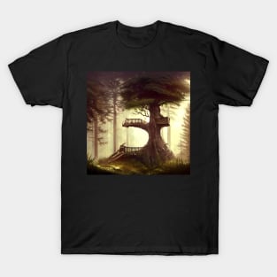 House in Tree Forest T-Shirt